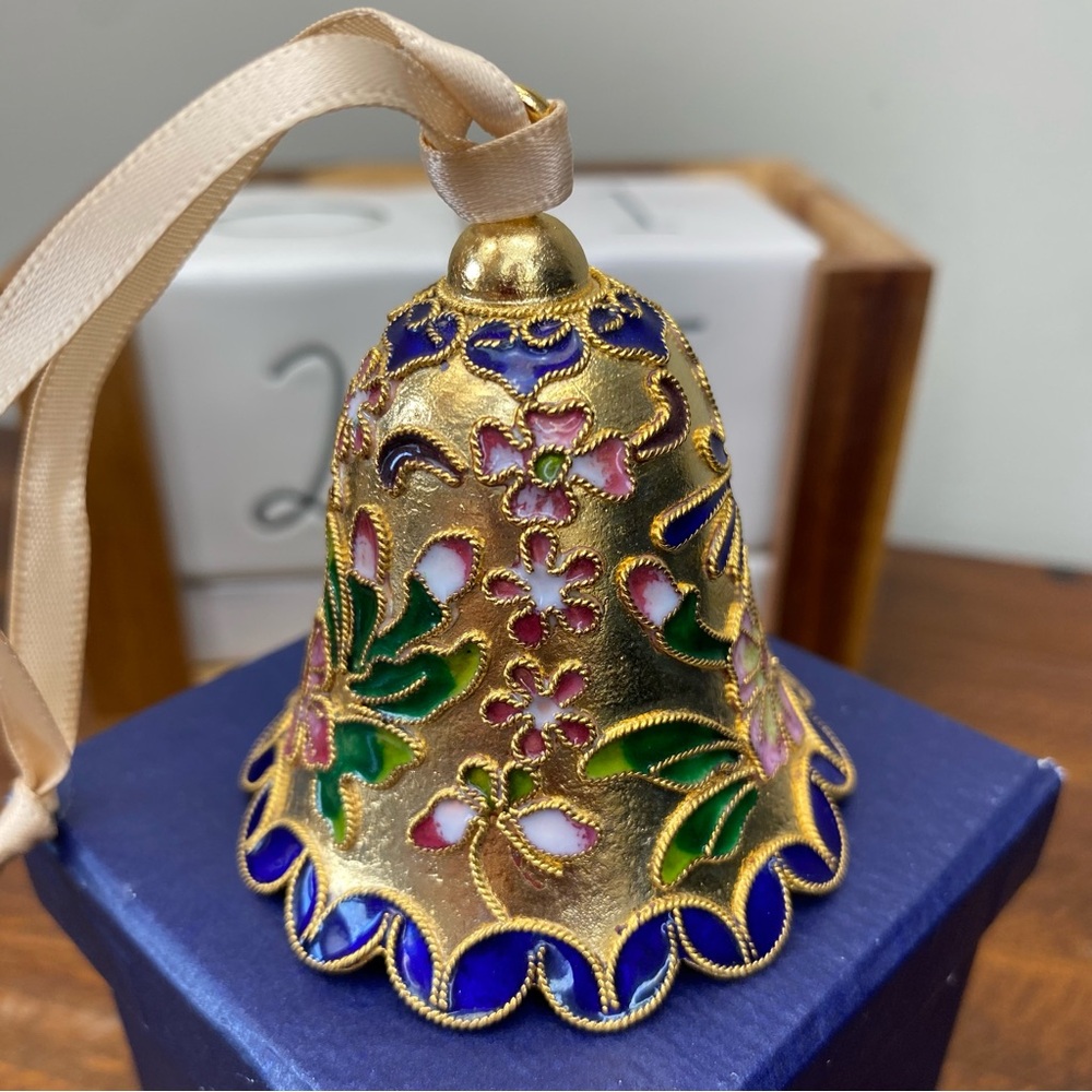 VICTORIAN  Enameled Bell Ornament